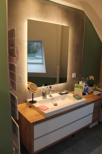 Rénovation d'une salle d'eau sous combles à Plescop